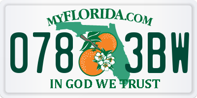 FL license plate 0783BW