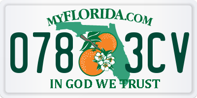 FL license plate 0783CV