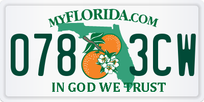 FL license plate 0783CW