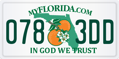 FL license plate 0783DD