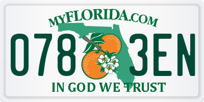 FL license plate 0783EN