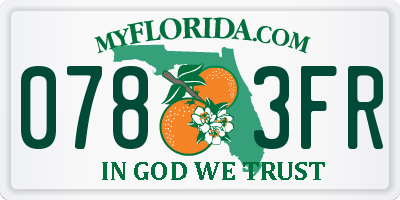 FL license plate 0783FR