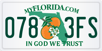 FL license plate 0783FS