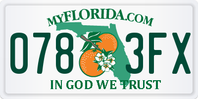 FL license plate 0783FX