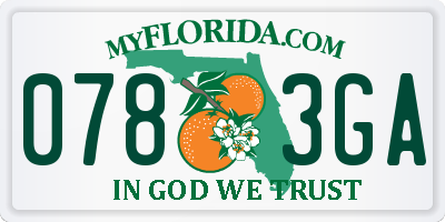 FL license plate 0783GA