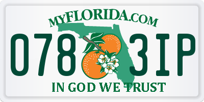 FL license plate 0783IP