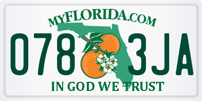 FL license plate 0783JA
