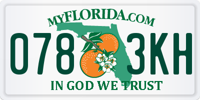 FL license plate 0783KH