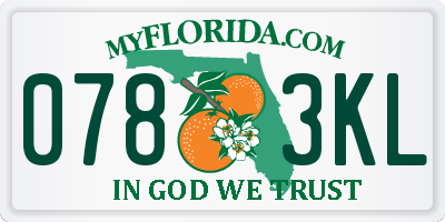 FL license plate 0783KL