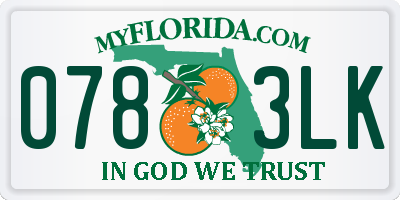 FL license plate 0783LK