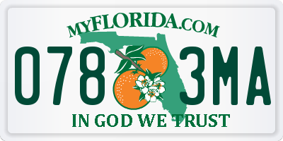 FL license plate 0783MA