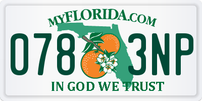 FL license plate 0783NP