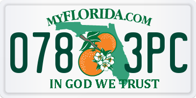 FL license plate 0783PC