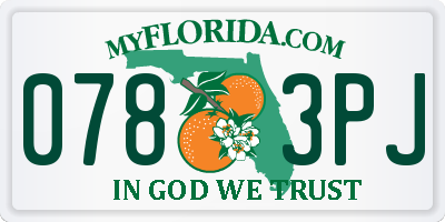 FL license plate 0783PJ