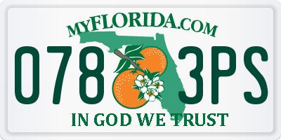 FL license plate 0783PS