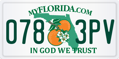 FL license plate 0783PV