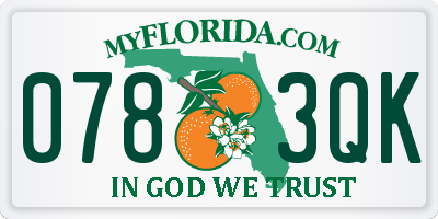 FL license plate 0783QK