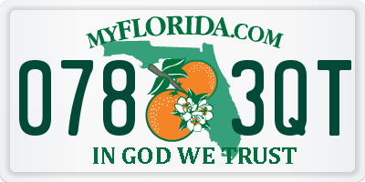 FL license plate 0783QT