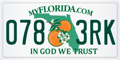 FL license plate 0783RK