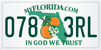 FL license plate 0783RL