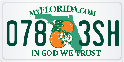FL license plate 0783SH