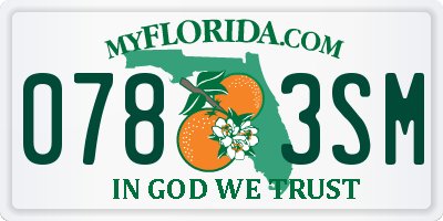 FL license plate 0783SM
