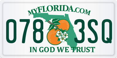 FL license plate 0783SQ