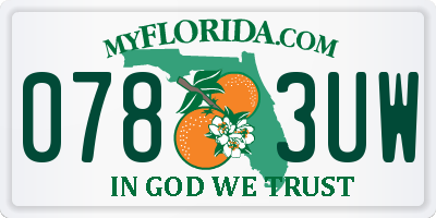 FL license plate 0783UW