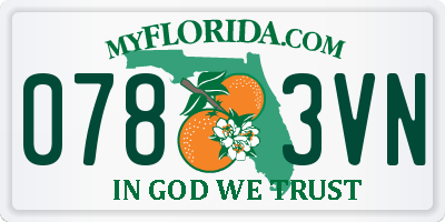 FL license plate 0783VN