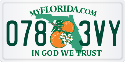 FL license plate 0783VY