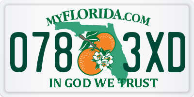 FL license plate 0783XD