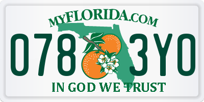 FL license plate 0783YO