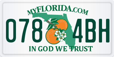 FL license plate 0784BH