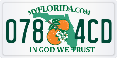 FL license plate 0784CD
