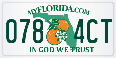 FL license plate 0784CT