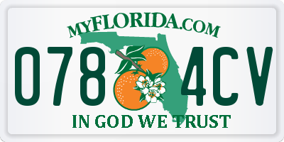FL license plate 0784CV