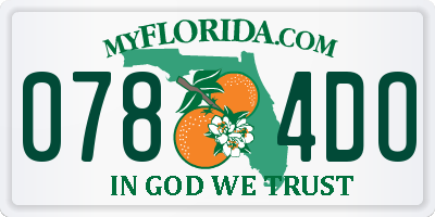 FL license plate 0784DO
