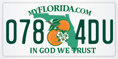 FL license plate 0784DU