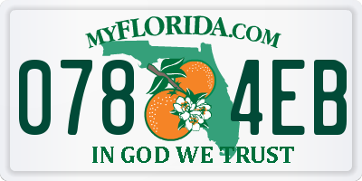FL license plate 0784EB