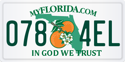 FL license plate 0784EL