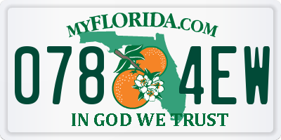 FL license plate 0784EW