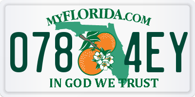 FL license plate 0784EY