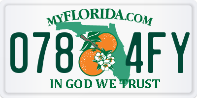FL license plate 0784FY