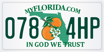 FL license plate 0784HP