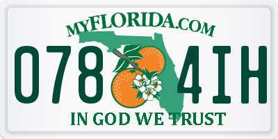 FL license plate 0784IH