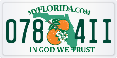 FL license plate 0784II