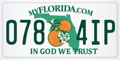 FL license plate 0784IP