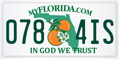 FL license plate 0784IS