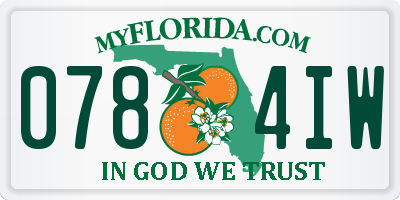 FL license plate 0784IW