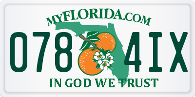FL license plate 0784IX